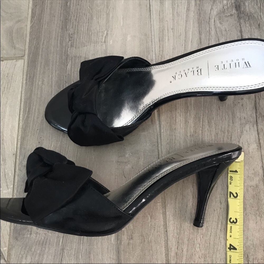 White House Black Market Bow Detail Peep Toe high heels